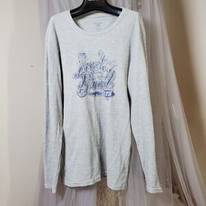 Lucky Brand Sleepwear Knit Henley Retro Y2K Waffle Knit Layer Piece Size L 90s